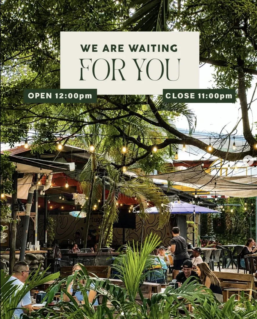 Tropical patio at Tortuga Bar